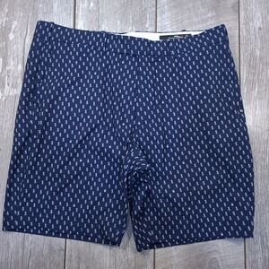 RLX Ralph Lauren Golf Shorts Mens 36 Navy Blue Pineapple Print Tailored Fit